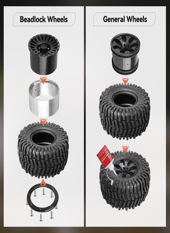 AllinRC 2.2 Crawler Mud Tires Foam Inserts Height 4.92 inch / 125mm for 1/10 Scale Rock Crawler, Set of 4 - Image 5